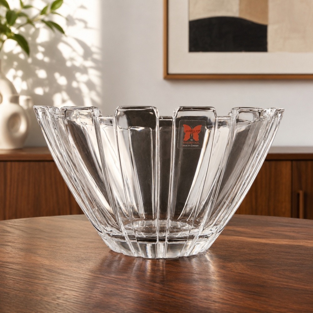 Marquis by Waterford Markham Crystal Serving Bowl 9.5" Cut Crystal